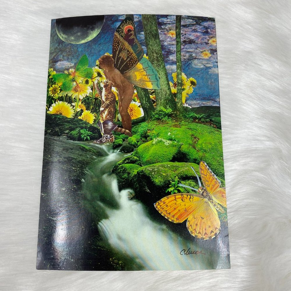 C. Lucas Digital Collage Print Signed Fairy - Picture 3 of 7
